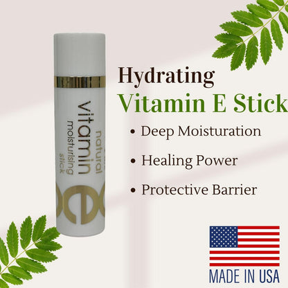 Vitamin E Lip Balm Chapstick - Moisturizing Lip Stick for Dry Lips, Natural 2 Pack, Made in USA Avelisse