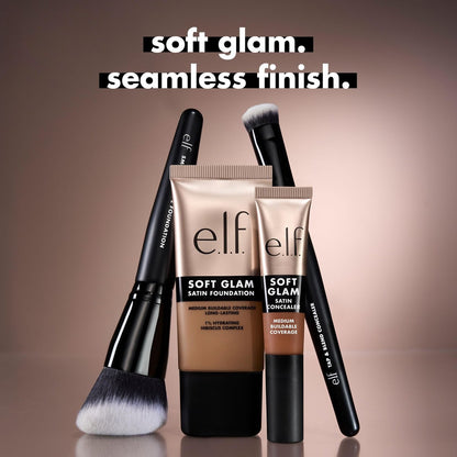 e.l.f. Smooth Swipe Foundation Brush – Face Makeup Brush for Natural Finish, Liquid & Cream Formulas, Vegan & Cruelty-Free