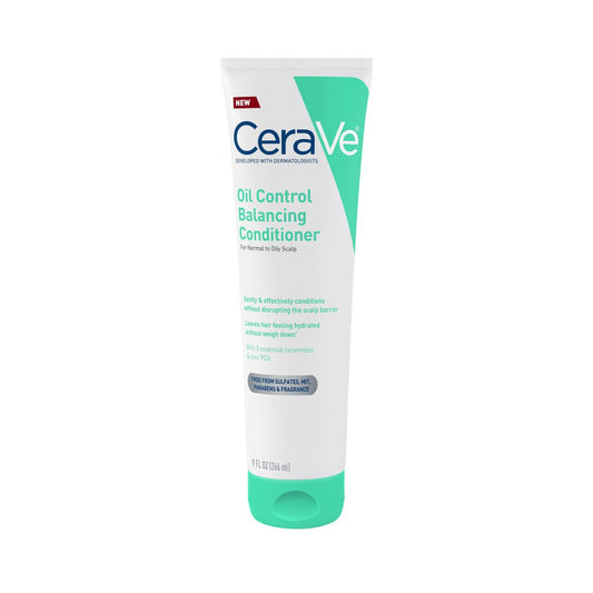 CeraVe Oil Control Balancing Conditioner with Ceramides & Hyaluronic Acid, Sulfate Free & Color Safe, 9 oz