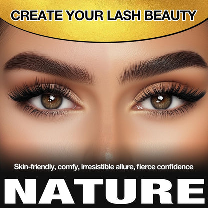 Self Adhesive Eyelashes - 150pcs No Glue Needed Eyelash Extensions 8-16mm Pre-Glued Lashes with Applicator Tweezers, Reusable Fake Eyelashes Clusters for Natural & Dramatic Looks for Beginners Avelisse
