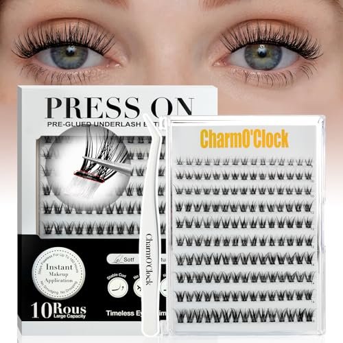 Self Adhesive Eyelashes - 150pcs No Glue Needed Eyelash Extensions 8-16mm Pre-Glued Lashes with Applicator Tweezers, Reusable Fake Eyelashes Clusters for Natural & Dramatic Looks for Beginners Avelisse