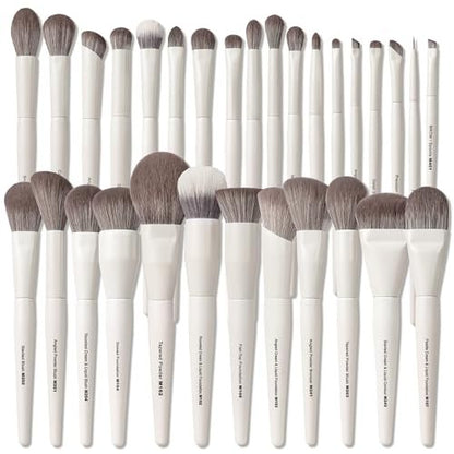VYNESTRA 30-Piece Pro Grade Makeup Brush Set – Dense Ultra Soft Synthetic Bristles, Elegant Design for Foundation, Face Blending, Powder, Contour, Bronzer, Highlight, Concealer, Eyeshadow Avelisse