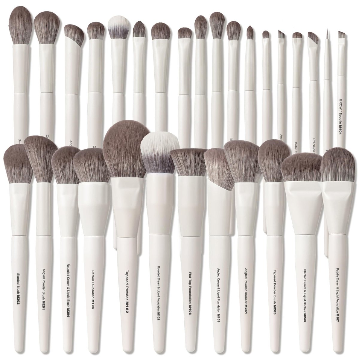VYNESTRA 30-Piece Pro Grade Makeup Brush Set – Dense Ultra Soft Synthetic Bristles, Elegant Design for Foundation, Face Blending, Powder, Contour, Bronzer, Highlight, Concealer, Eyeshadow Avelisse