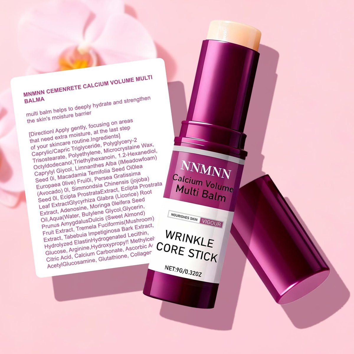 nnmnn Calcium Volume Multi Balm Stick - Hydrating & Firming Multi-Purpose Balm with Calcium Enriched Formula for Face, Eyes & Neck - görsel 11