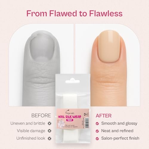 Silk Wrap for Nails 46cm Cracked Nail Repair Kit - Fingernail Repair Patches for Splits, Cracks and Chips - Broken or Damaged Nail Bandages in Mesh Sheets for Natural or Gel Manicures - görsel 6