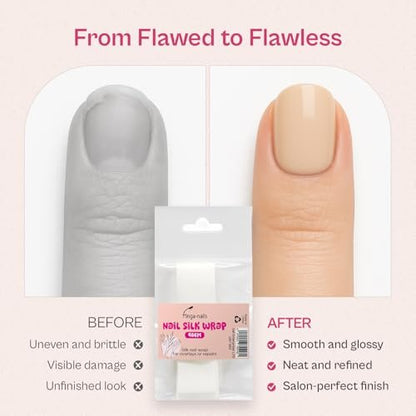 Silk Wrap for Nails 46cm Cracked Nail Repair Kit - Fingernail Repair Patches for Splits, Cracks and Chips - Broken or Damaged Nail Bandages in Mesh Sheets for Natural or Gel Manicures