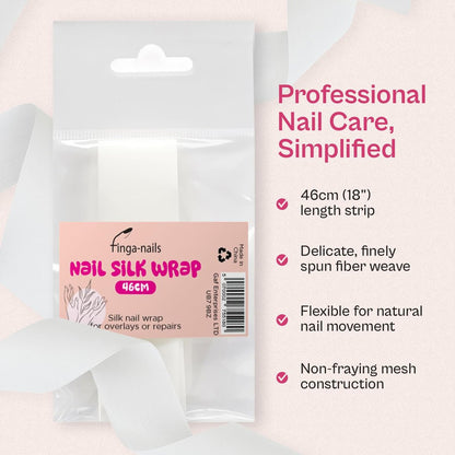 Silk Wrap for Nails 46cm Cracked Nail Repair Kit - Fingernail Repair Patches for Splits, Cracks and Chips - Broken or Damaged Nail Bandages in Mesh Sheets for Natural or Gel Manicures