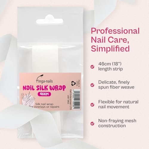 Silk Wrap for Nails 46cm Cracked Nail Repair Kit - Fingernail Repair Patches for Splits, Cracks and Chips - Broken or Damaged Nail Bandages in Mesh Sheets for Natural or Gel Manicures - görsel 4
