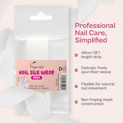 Silk Wrap for Nails 46cm Cracked Nail Repair Kit - Fingernail Repair Patches for Splits, Cracks and Chips - Broken or Damaged Nail Bandages in Mesh Sheets for Natural or Gel Manicures