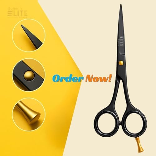 Professional Hair Cutting Scissors 6.5" – Premium High Carbon Stainless Steel Barber Shears for Men & Women – Sharp Ergonomic Hair Scissors for Salon & Home Use Avelisse