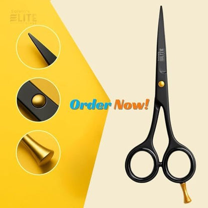 Professional Hair Cutting Scissors 6.5" – Premium High Carbon Stainless Steel Barber Shears for Men & Women – Sharp Ergonomic Hair Scissors for Salon & Home Use Avelisse