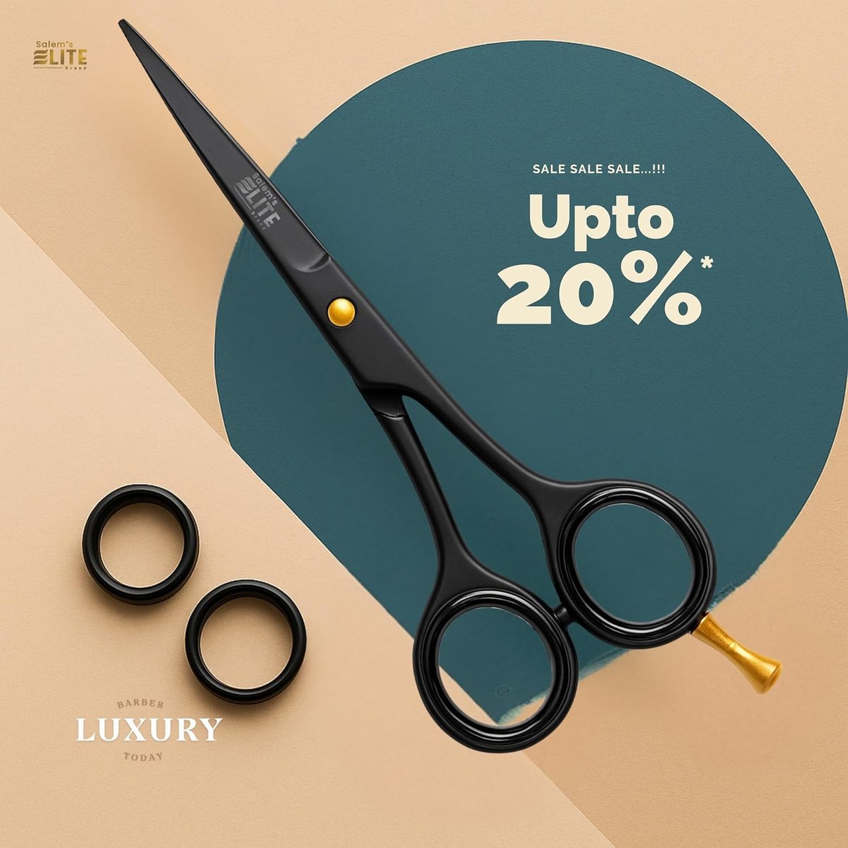 Professional Hair Cutting Scissors 6.5" – Premium High Carbon Stainless Steel Barber Shears for Men & Women – Sharp Ergonomic Hair Scissors for Salon & Home Use Avelisse