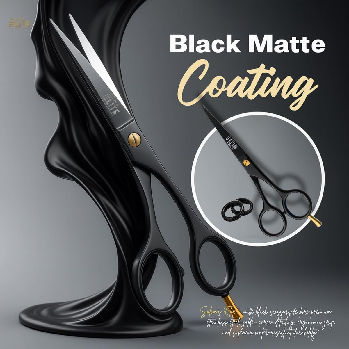 Professional Hair Cutting Scissors 6.5" – Premium High Carbon Stainless Steel Barber Shears for Men & Women – Sharp Ergonomic Hair Scissors for Salon & Home Use Avelisse