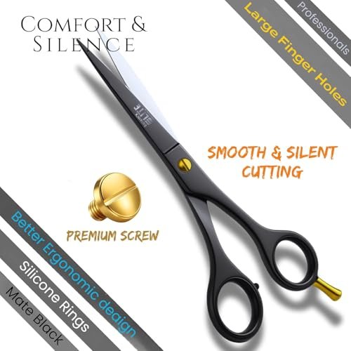 Professional Hair Cutting Scissors 6.5" – Premium High Carbon Stainless Steel Barber Shears for Men & Women – Sharp Ergonomic Hair Scissors for Salon & Home Use Avelisse