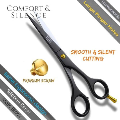Professional Hair Cutting Scissors 6.5" – Premium High Carbon Stainless Steel Barber Shears for Men & Women – Sharp Ergonomic Hair Scissors for Salon & Home Use Avelisse