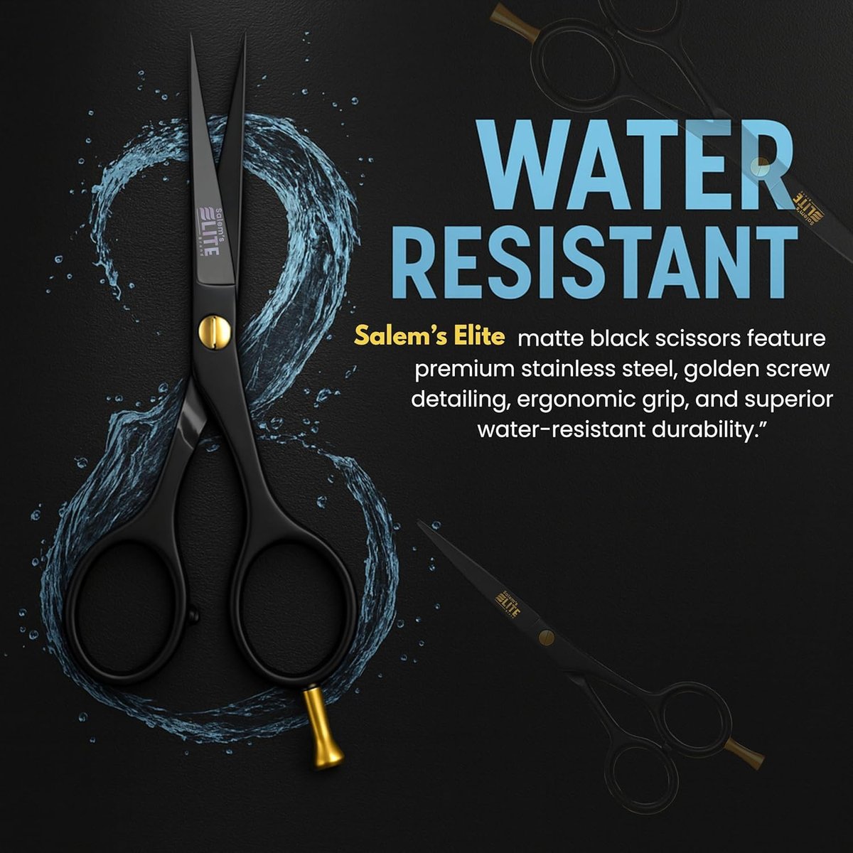 Professional Hair Cutting Scissors 6.5" – Premium High Carbon Stainless Steel Barber Shears for Men & Women – Sharp Ergonomic Hair Scissors for Salon & Home Use Avelisse