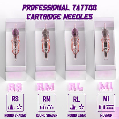 NEDPAIN Adjustable Wireless Tattoo Machine Pen Set - 1.47 Inch Screen, 1600mAh, 10V/10000 RPM, Memory Function - Complete Wireless Tattoo Gun Kit for Beginners and Artists (Violet) Avelisse