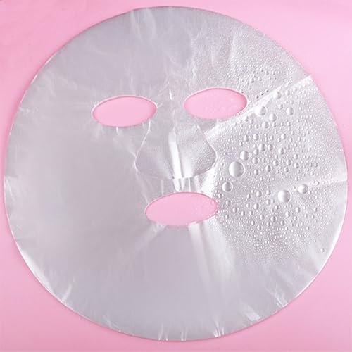 400-Pack Disposable Face Mask Sheets - Transparent Plastic Facial Wrap for Enhanced Skincare & At-Home Spa - görsel 2