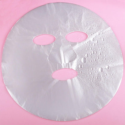 400-Pack Disposable Face Mask Sheets - Transparent Plastic Facial Wrap for Enhanced Skincare & At-Home Spa
