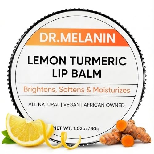 Dr. Melanin Lemon Turmeric Lip Balm for Dark Lips - Dermatologist-Founded Natural Moisturizer, Brightens & Evens Lip Tone, Vegan, 1.02 oz - görsel 2