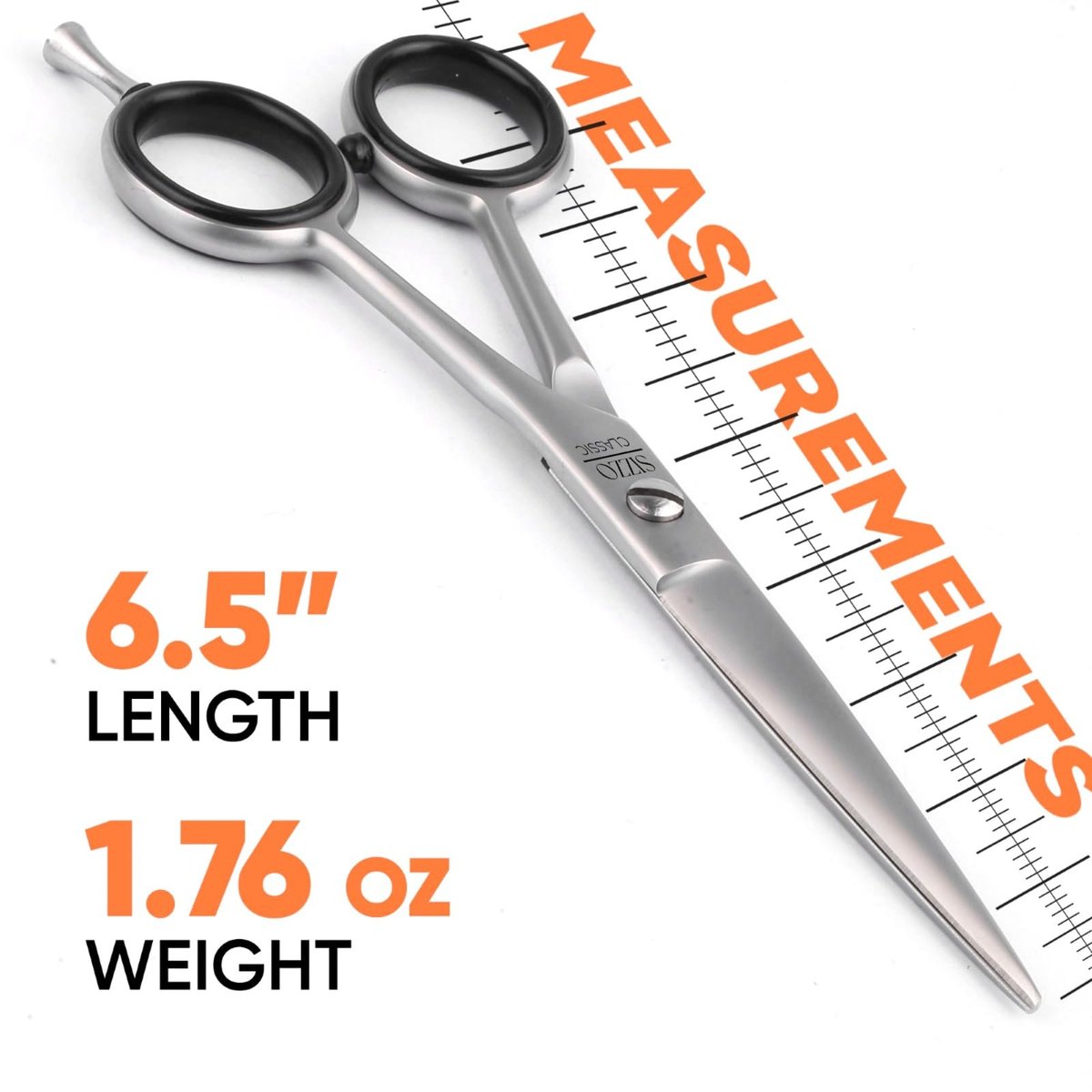 SIZZO G-MAT DULL Hair Cutting Scissors 6.5" | Professional Stainless Steel Shears for Barbers, Stylists, Men & Women - görsel 9