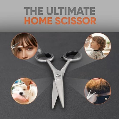 SIZZO G-MAT DULL Hair Cutting Scissors 6.5" | Professional Stainless Steel Shears for Barbers, Stylists, Men & Women