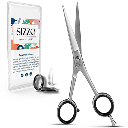 SIZZO G-MAT DULL Hair Cutting Scissors 6.5" | Professional Stainless Steel Shears for Barbers, Stylists, Men & Women