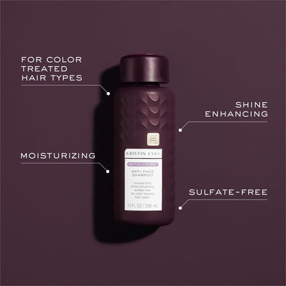 Kristin Ess+ Anti-Fade Moisturizing Shampoo with UV Color Shield & Peptide Technology - Sulfate Free, Paraben Free, Vegan, 10 fl oz Avelisse