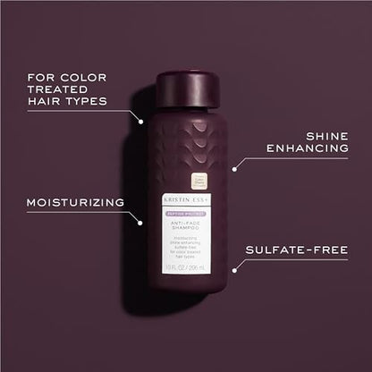 Kristin Ess+ Anti-Fade Moisturizing Shampoo with UV Color Shield & Peptide Technology - Sulfate Free, Paraben Free, Vegan, 10 fl oz Avelisse