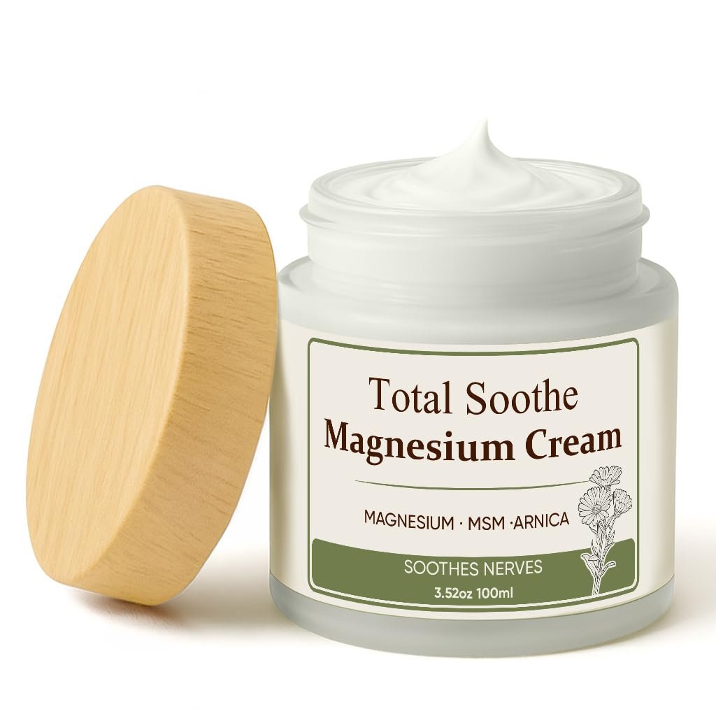 Total Soothe Magnesium Cream with MSM & Arnica – Fast Absorbing, Non-Greasy Magnesium Lotion for Muscle & Joint Comfort, Knees, Soothing Nerve Formula, 100ml Avelisse