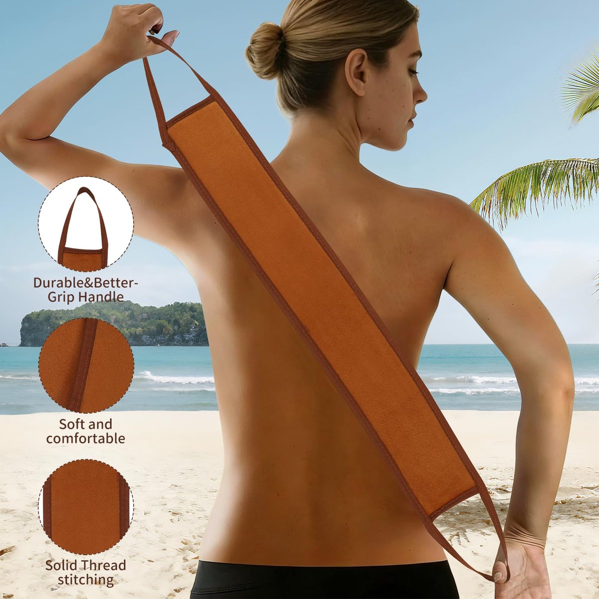 DEBETOOL 5 in 1 Self Tanner Mitt Applicator Kit – Professional Tanning Mitt & Back Applicator with Face Mitt & Body Brush for Streak-Free, Palm-Free Tan - görsel 7