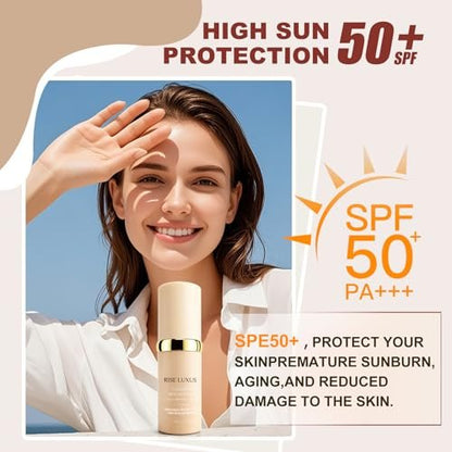 Rise Luxus Ultrablend 4 In 1 Foundation – 2025 Upgrade, Match Skin Color, SPF 50, Glowing Hydrating Waterproof Makeup Avelisse