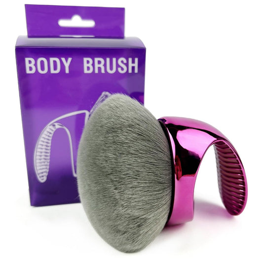 Brvlsoc Blend & Blur Body Kabuki Brush – Self Tanner & Body Makeup Brush for Foundation, Bronzer & Leg Coverage, Vegan Charcoal-Infused Bristles, Streak-Free Finish