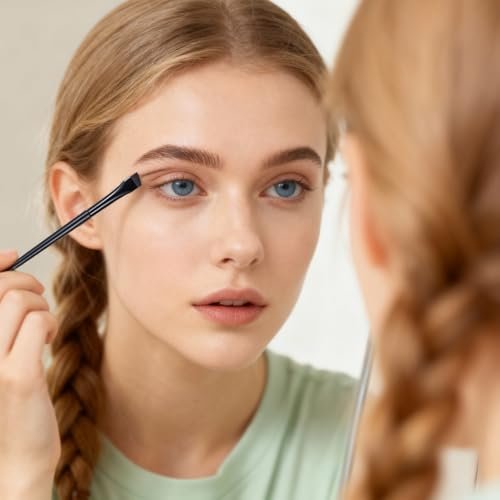 9 Pcs Eyeliner Brush and Eyebrow Brush Set – Ultra Thin Flat Tint Angled Makeup Brushes for Precise Eye Makeup Application - görsel 12