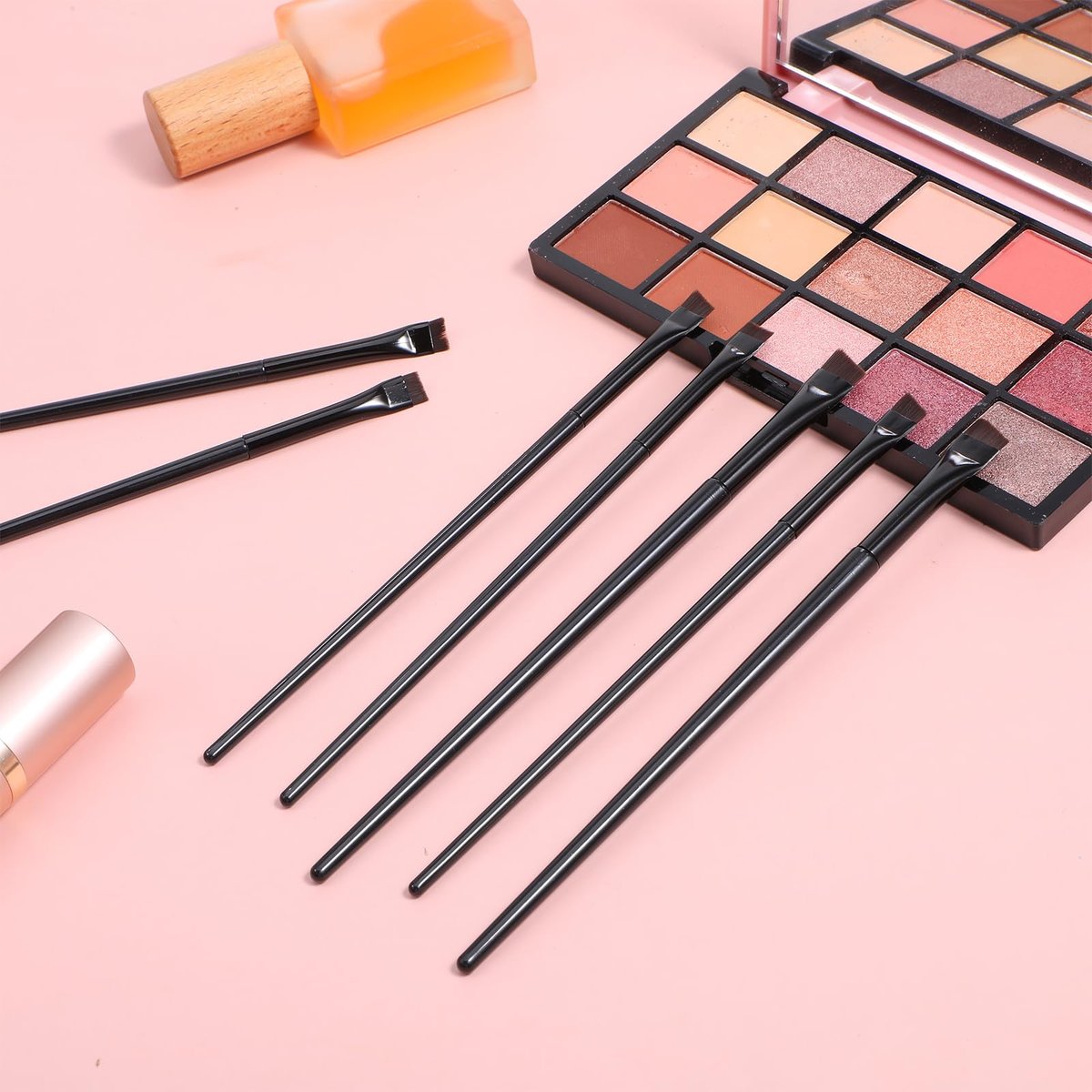 9 Pcs Eyeliner Brush and Eyebrow Brush Set – Ultra Thin Flat Tint Angled Makeup Brushes for Precise Eye Makeup Application - görsel 13