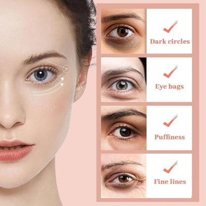 NOVALIFT Kunnozz Micro Eye Patches – Under Eye Patches for Puffy Eyes & Dark Circles, Smile Line & Forehead Hydrating Anti-Wrinkle Masks (2 Boxes, 3 Pairs Each) Avelisse