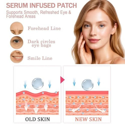 NOVALIFT Kunnozz Micro Eye Patches – Under Eye Patches for Puffy Eyes & Dark Circles, Smile Line & Forehead Hydrating Anti-Wrinkle Masks (2 Boxes, 3 Pairs Each) Avelisse