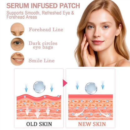 NOVALIFT Kunnozz Micro Eye Patches – Under Eye Patches for Puffy Eyes & Dark Circles, Smile Line & Forehead Hydrating Anti-Wrinkle Masks (2 Boxes, 3 Pairs Each) Avelisse