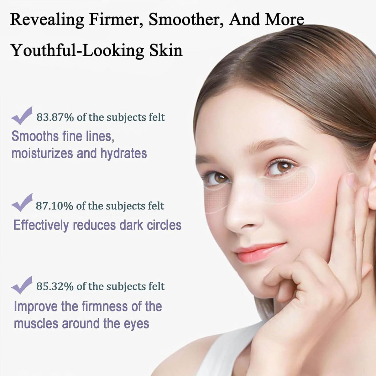 NOVALIFT Kunnozz Micro Eye Patches – Under Eye Patches for Puffy Eyes & Dark Circles, Smile Line & Forehead Hydrating Anti-Wrinkle Masks (2 Boxes, 3 Pairs Each) Avelisse