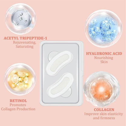 NOVALIFT Kunnozz Micro Eye Patches – Under Eye Patches for Puffy Eyes & Dark Circles, Smile Line & Forehead Hydrating Anti-Wrinkle Masks (2 Boxes, 3 Pairs Each) Avelisse