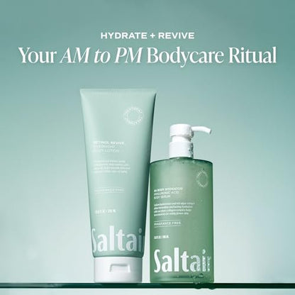 Saltair Hyaluronic Acid Body Serum – Hydrating Body Lotion for Smoother Looking Skin – Sheer Gel Moisturizer with Sodium Hyaluronate & Red Algae – Fragrance-Free HA Hydrator – 13oz Pump Bottle Avelisse