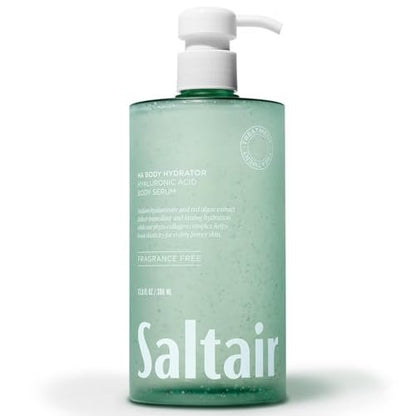 Saltair Hyaluronic Acid Body Serum – Hydrating Body Lotion for Smoother Looking Skin – Sheer Gel Moisturizer with Sodium Hyaluronate & Red Algae – Fragrance-Free HA Hydrator – 13oz Pump Bottle Avelisse