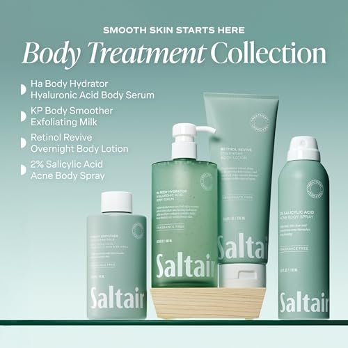 Saltair Hyaluronic Acid Body Serum – Hydrating Body Lotion for Smoother Looking Skin – Sheer Gel Moisturizer with Sodium Hyaluronate & Red Algae – Fragrance-Free HA Hydrator – 13oz Pump Bottle Avelisse