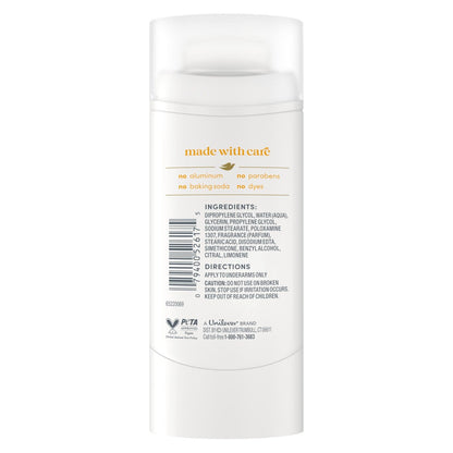 Dove Deodorant Stick Citrus Pop, Aluminum Free 72 Hour Odor Protection for Women & Men, 2.4 oz