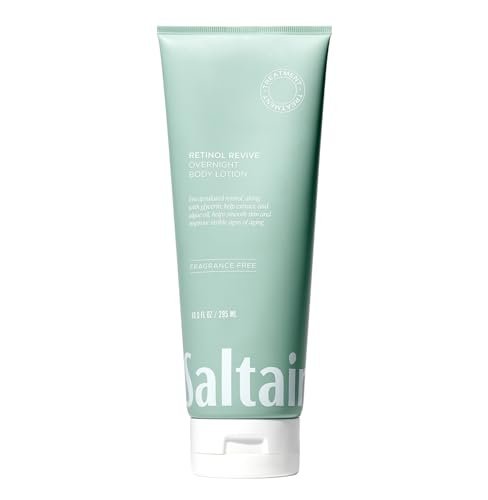 Saltair Retinol Revive Night Lotion – Dual-Action Retinol Body Lotion for Smoother, Firmer Looking Skin – Hydrating Moisturizer with Kelp, Allantoin & Glycerin – 13oz Pump Bottle Avelisse