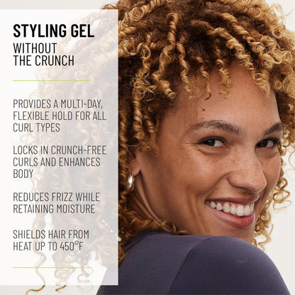 Hairstory Styling Gel – Curl Defining Gel for Wavy, Curly & Coily Hair, Flexible Frizz Control, Heat Protection up to 450°F, Non-Crunchy, 8 Fl Oz Avelisse