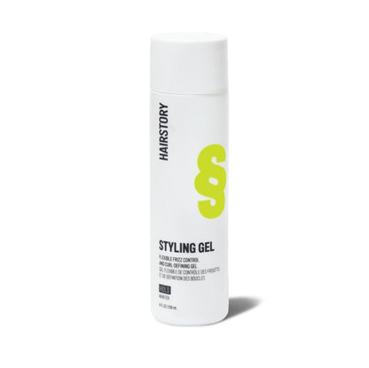 Hairstory Styling Gel – Curl Defining Gel for Wavy, Curly & Coily Hair, Flexible Frizz Control, Heat Protection up to 450°F, Non-Crunchy, 8 Fl Oz Avelisse