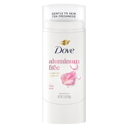 Dove Deodorant Stick Rose Mist - 72 Hour Odor Protection, Aluminum Free, 2.4 oz