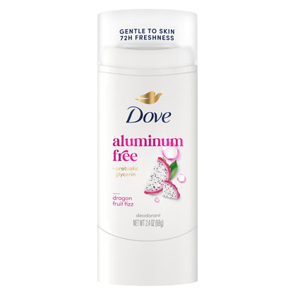 Dove Deodorant Stick Dragon Fruit Fizz - 72 Hour Odor Protection, Aluminum Free, 2.4 oz