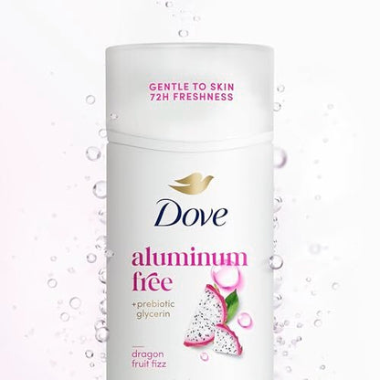 Dove Deodorant Stick Dragon Fruit Fizz - 72 Hour Odor Protection, Aluminum Free, 2.4 oz